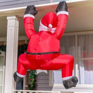 Joiedomi Holiday Inflatable Climbing Santa 6FT Tall Indoor Outdoor LED Lights